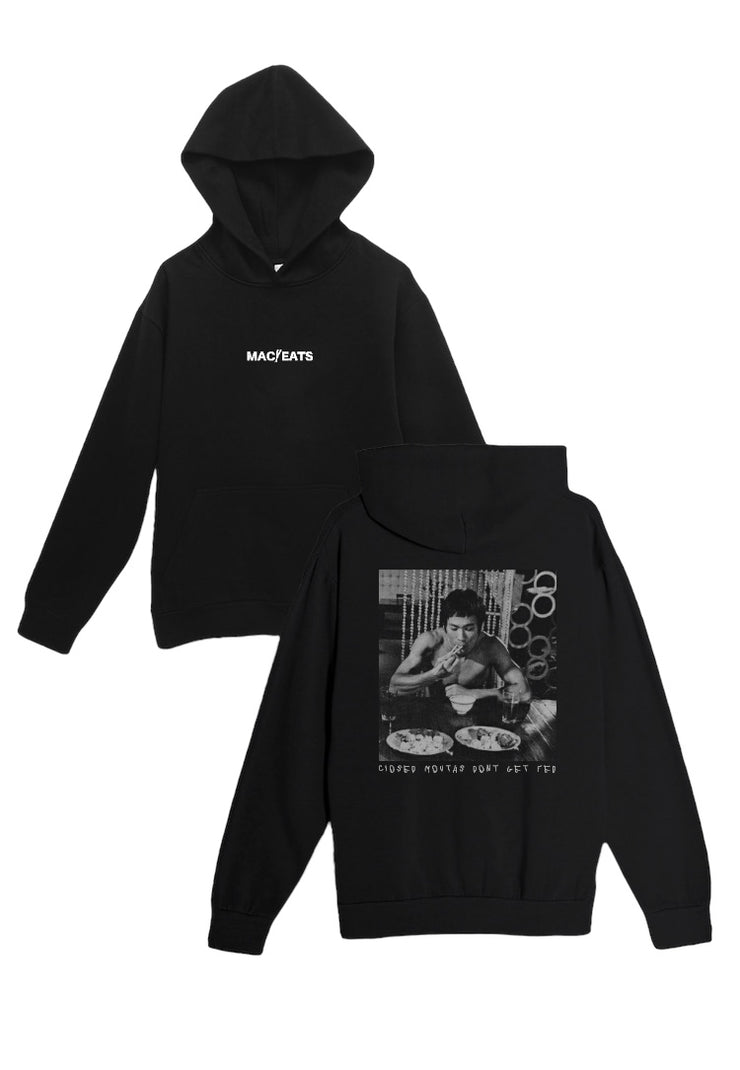 CLOSED MOUTHS DONT GET FED (BRUCE LEE) HOODIE - BLACK - China Mac Online