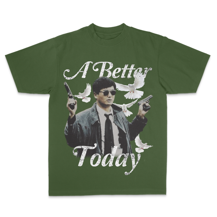 A BETTER TODAY TSHIRT - OLIVE GREEN - China Mac Online