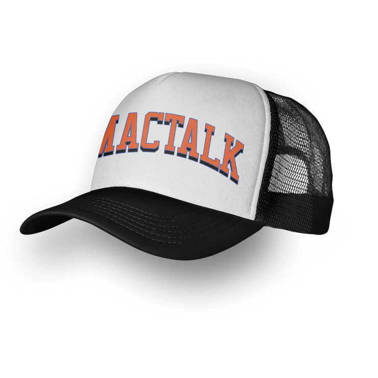 MACTALK NYC FOAM TRUCKER HAT - BLACK/WHITE - China Mac Online
